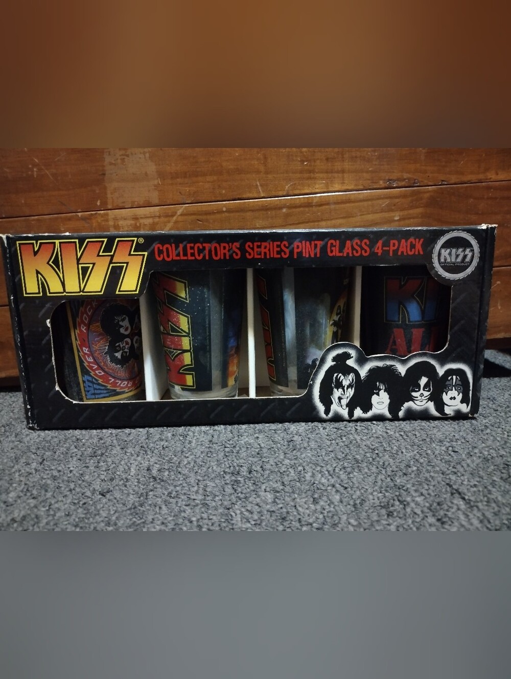 Kiss Rock Band Pint Glass 4-Pack
